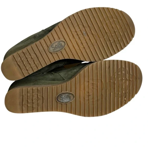 Sofft Siri Green Suede Wedge Boots Size 9.5 - Picture 5 of 5